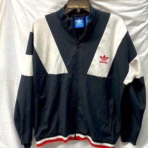 Adidas Men's Black and White Jacket
